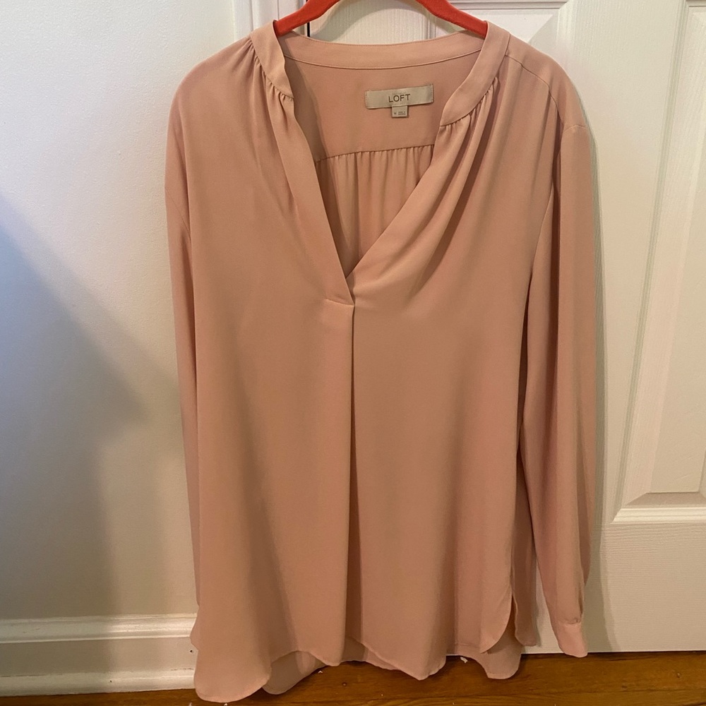 blush Loft blouse